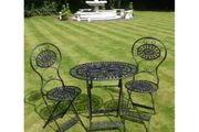 Two seater table and chairs  Oval Black D1556
