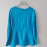 GALLERY cobalt blue peplum top Image 4