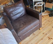 Real Genuine Leather Armchair