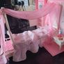 1998 VINTAGE Barbie Bed & Bath Playset House Fold Up Pink Case Purse Doll Set Image 10