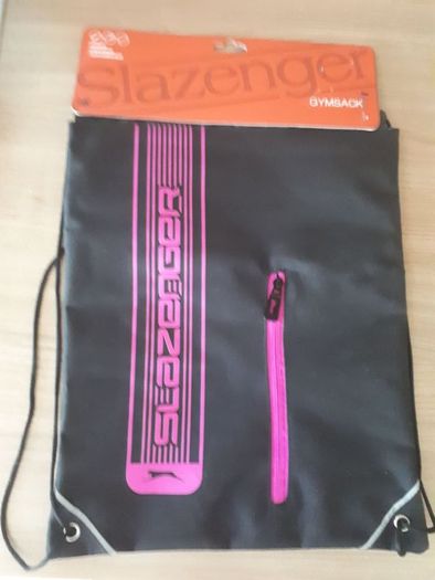 NWT Black Slazenger Gymsack