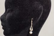 Sterling silver natural pearls earrings