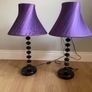 Set of 2 purple shade lamps Image 7