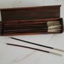 Vintage mother of pearl inlaid chopsticks box set Image 2