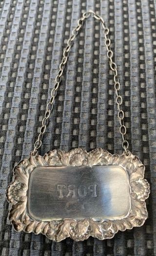 Sterling Silver Decanter Label