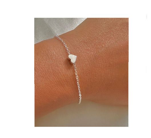 Silver Heart Charm Bracelet