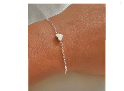 Silver Heart Charm Bracelet