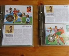 USA 94 World Cup Album Rare includes Silver & Mule error (2 albums containing total 23 coin covers)