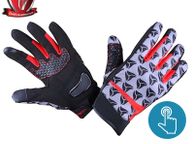main image for ad R-Tech Leopard Black/Red Touring Gloves - Touch Screen Textile (S, M, L, XL, 2XL, 3XL)