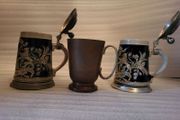 Vintage matching pair of Gerz German Beer steins