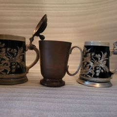 Vintage matching pair of Gerz German Beer steins
