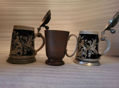 Vintage matching pair of Gerz German Beer steins