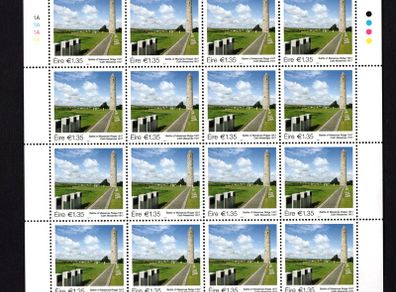 2017 Ireland The 100th Anniversary of the Battle of Messines Ridge Commemorative Stamp Sheetlet Plate 1A1A1A1A Mint Never Hinged (MNH)