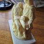 Antique La Pieta. Vintage Virgin Mary and Jesus Religious Statue on a marble base. Image 8