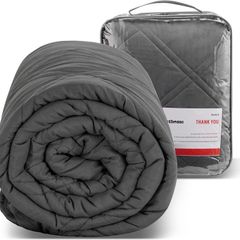 Winthome Weighted Blanket Adult 6kg Grey 150x200cm Glass Beads - Brand New
