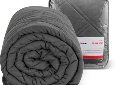 Winthome Weighted Blanket Adult 6kg Grey 150x200cm Glass Beads - Brand New
