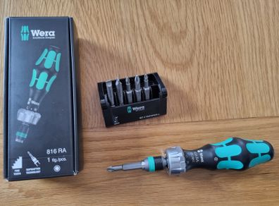 WERA Ratcheting screwdriver and 50mm wera bit set