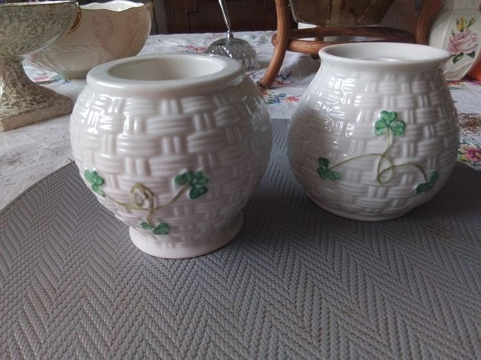 Belleek Candle Holders