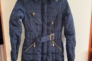 Padded Puffer Hooded Mid Length Coat, size 8