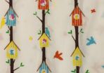 Cotton Bird House Fabric