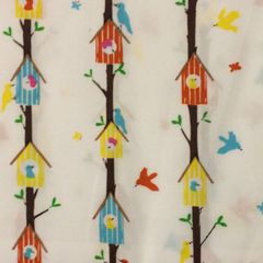 Cotton Bird House Fabric