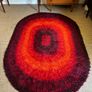 Vintage Retro Mid Century Oval 'Finlandia' Rug Image 5