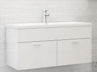 main image for ad Sink Cabinet with Built-in Basin High Gloss White Chipboard