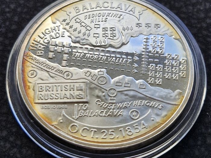 RARE - United Kingdom Medal 1968 - The Charge of The Light Brigade BCS 10, (42 Grams .999 Silver)