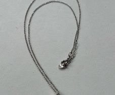 Sterling Silver Necklace with Double Butterfly Pendant