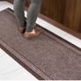 The Rug House Brown Rubber Backed Very Long Hallway Hall Runner Narrow Rugs Custom Length - Sold and Priced Per Foot Image 2