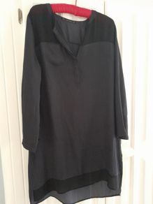 ZARA Black and Navy Sheer Dress.