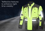 SALE! | MZB Thunder Mens All Season Motorcycle Touring Waterproof Textile Jacket - Black/Neon