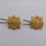 Pair of Garda Siochana Gold Coloured Collar Badges Image 2