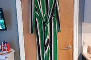 Zara Dress With  Self Tie Front Belt.  S.14.  New.