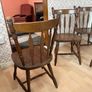 Set of 4 Vintage Wooden Farmhouse Dining Chairs Image 2