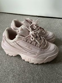 Light pink Fila trainers uk 3.5