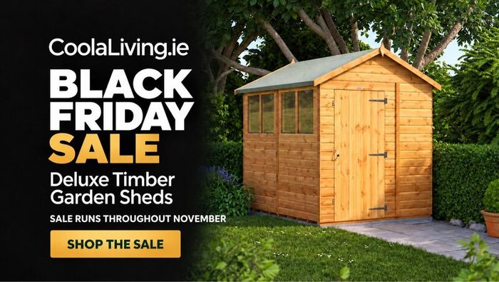 Black Friday timber sheds sale.  Its on!