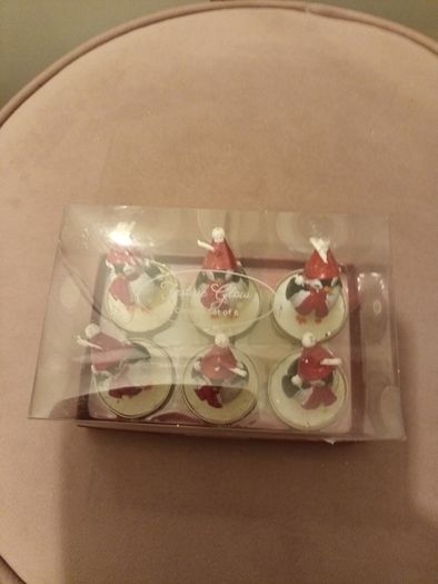 6 Christmas TLight penguin candles