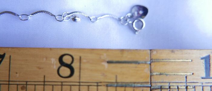 Vintage 18ct G P white Gold Plated Women's Bangle Bracelet L 9" - 2,97g