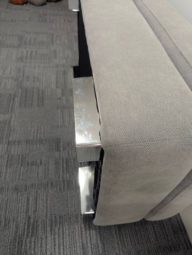 pouffe grey sitting