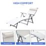 Sun Lounger Recliner, Textilene-cream Multiple Colours Available (free Shipping) Image 6