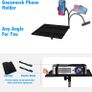 Projector Stand, Foldable Laptop Tripod, Multifunctional DJ Racks/Projector Stand, Adjustable Height 17.5 to 48 Inch with Gooseneck Phone Holder, Perfect for Office, Home, Outdoor Movies (FREE POSTAGE) Image 3