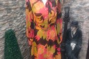 Vintage 70s Autumn Winter shirt Dress