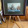 Framed Picturer print of The Spanish Armada, a naval fleet sent by Spain against England in 1588. Image 2