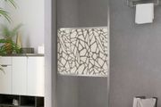 Walk-in Shower Wall ESG Glass with Stone Design 80x195 cm