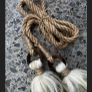 1 Pure Wool Natural Locks on a Hemp Rope Viking Cosplay Maiden Waist Belt Image 3
