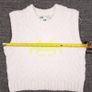Zara Cream White Cable Knit Space Invaders Pixel Graphic Sleeveless Jumper Vest Size M Image 6