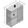 FMD Dresser with 2 Doors 80x34.9x89.9 cm White and Concrete Image 2