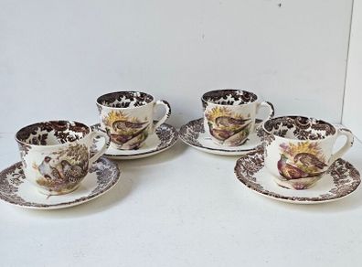 Palissy Royal Worcester Game Series Coffee Cups Set