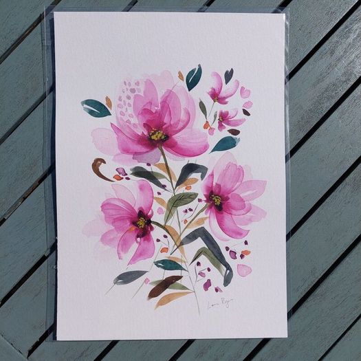 Original Watercolour Floral Painting